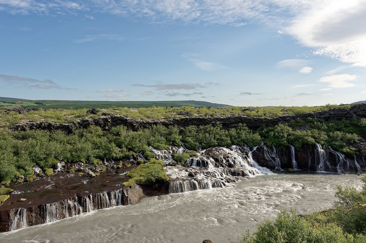 Hraunfossar Waterfall — Iceland