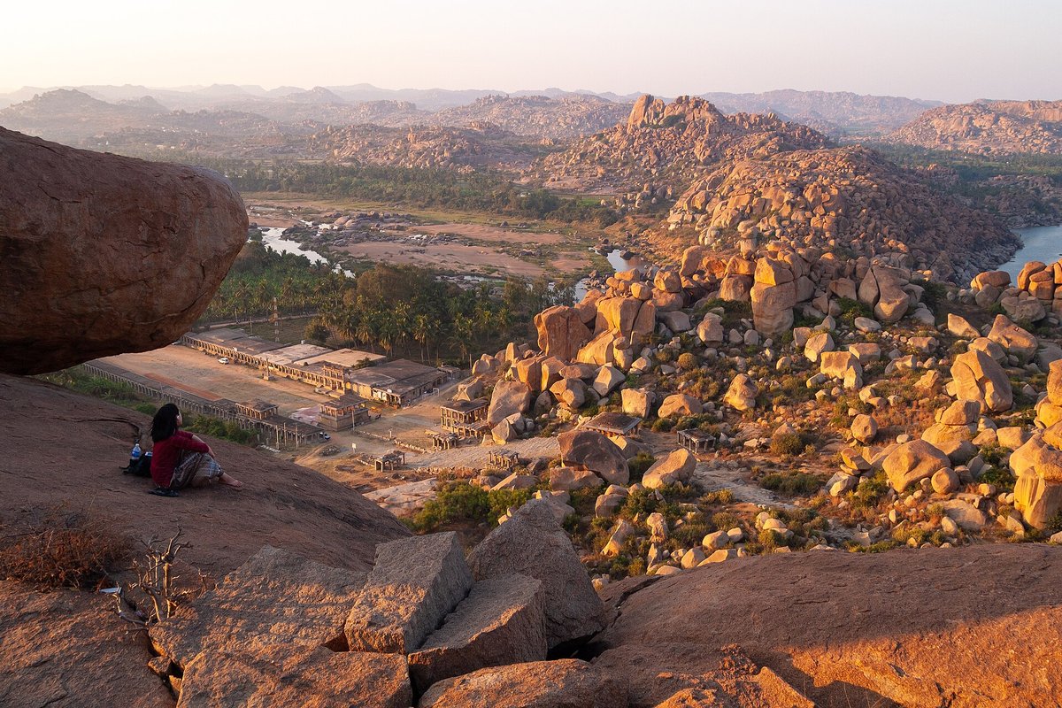 Hampi Boulder Landscape Sunrise — Karnataka India